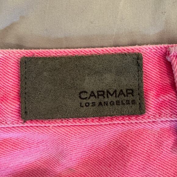 Carmar LA Beatrice Neon Pink Zip Front Skirt - Size 27 - Picture 6 of 9